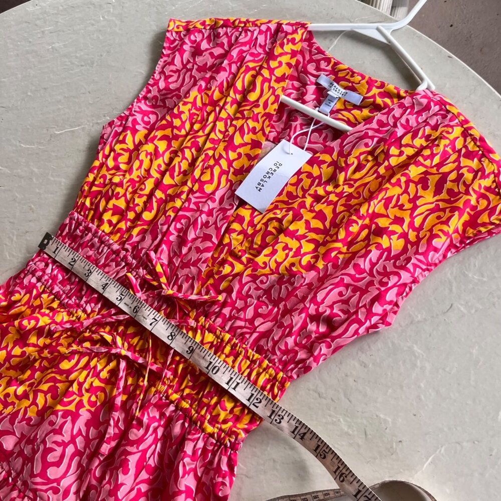 NWT Derek Lam 10 Crosby Tora Printed Dress in Pink Marigold Size 0 - Picture 8 of 11